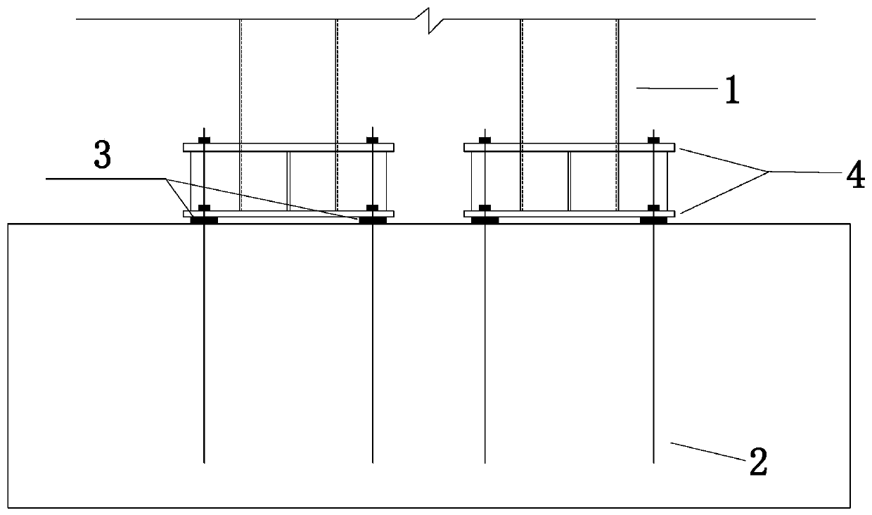 Construction method for hoisting platform steel upright post