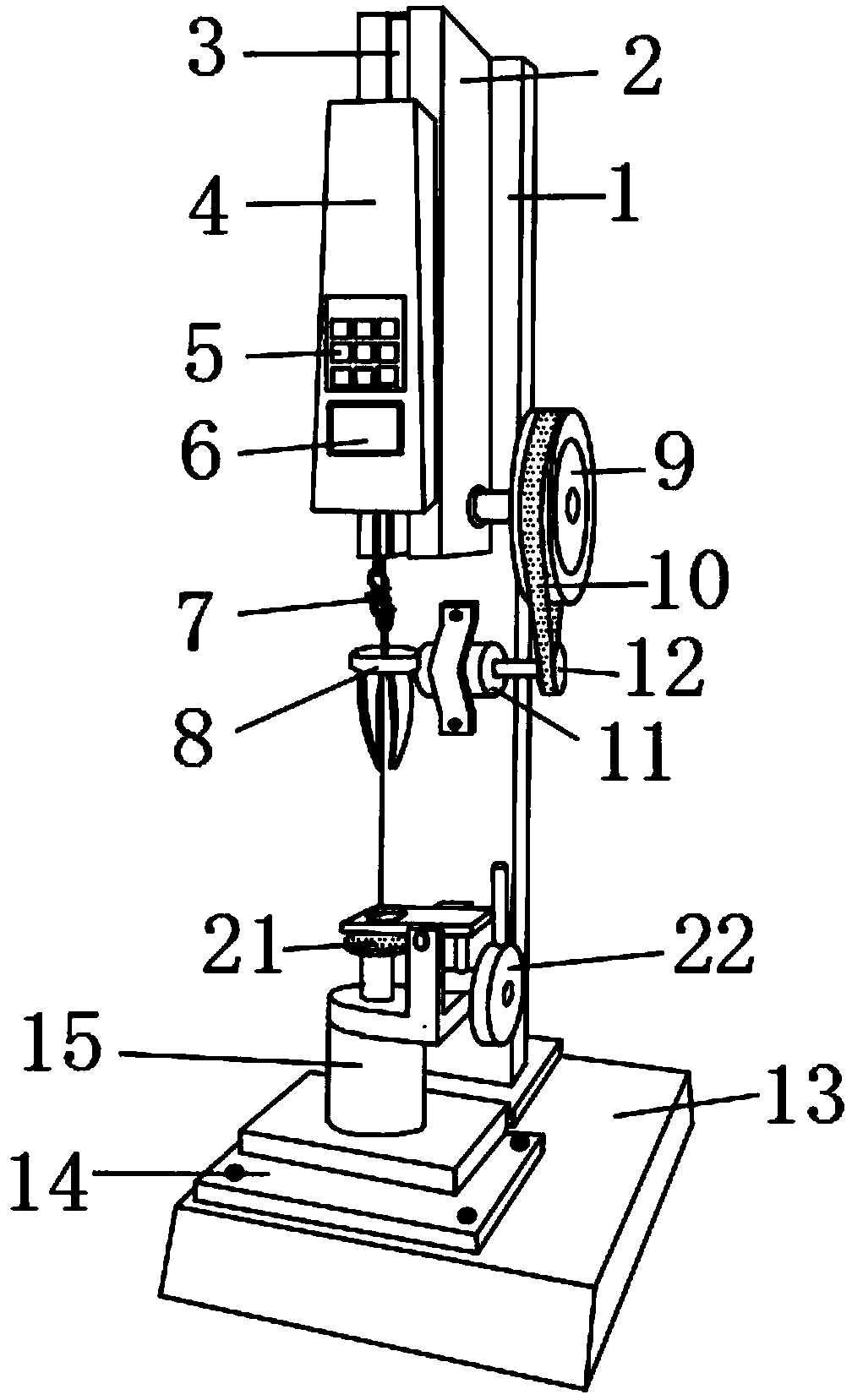 Pull-off strength tester for garment testing