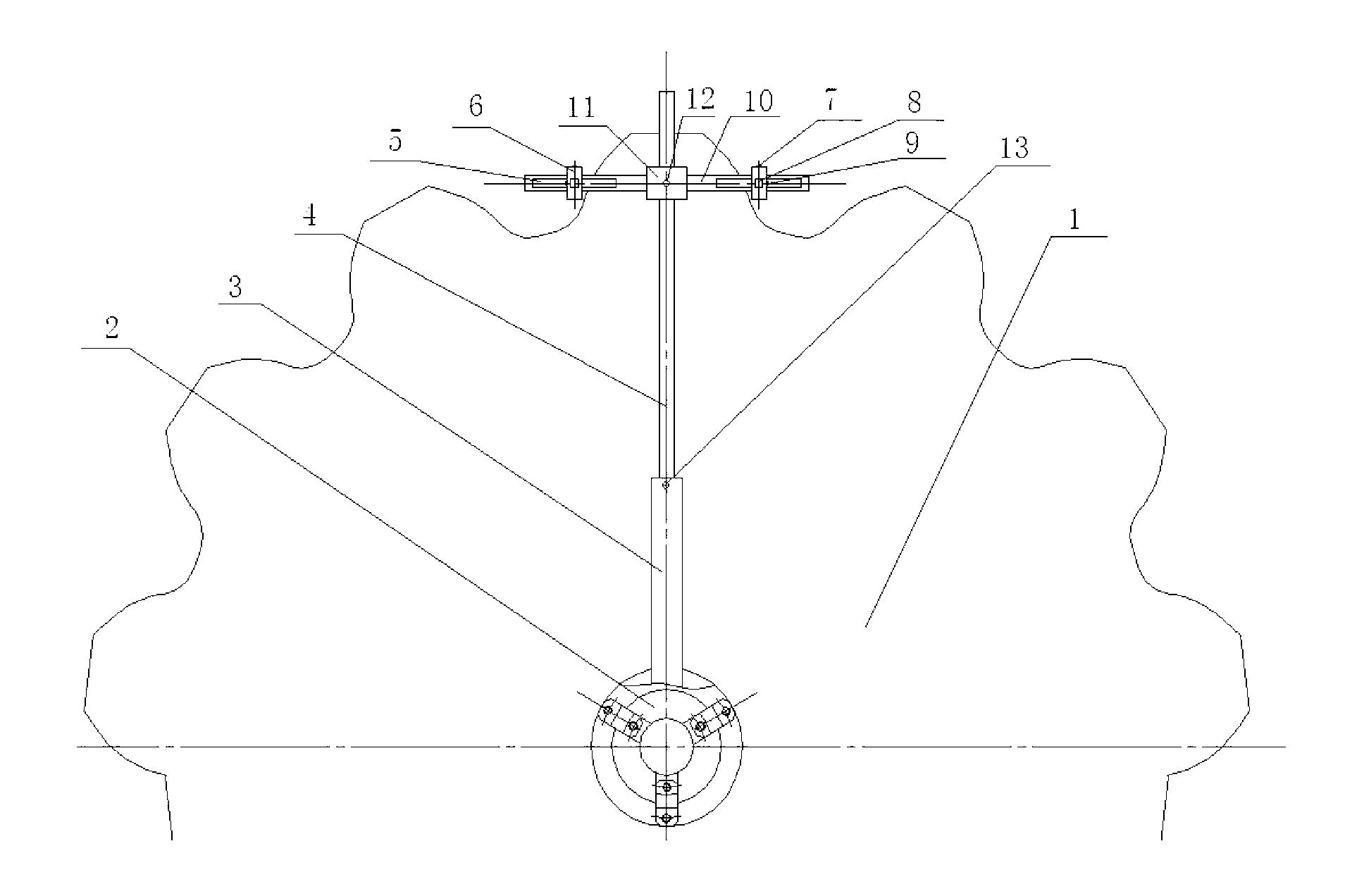 Method and device for detecting wear of tooth surface of large involute spur gear
