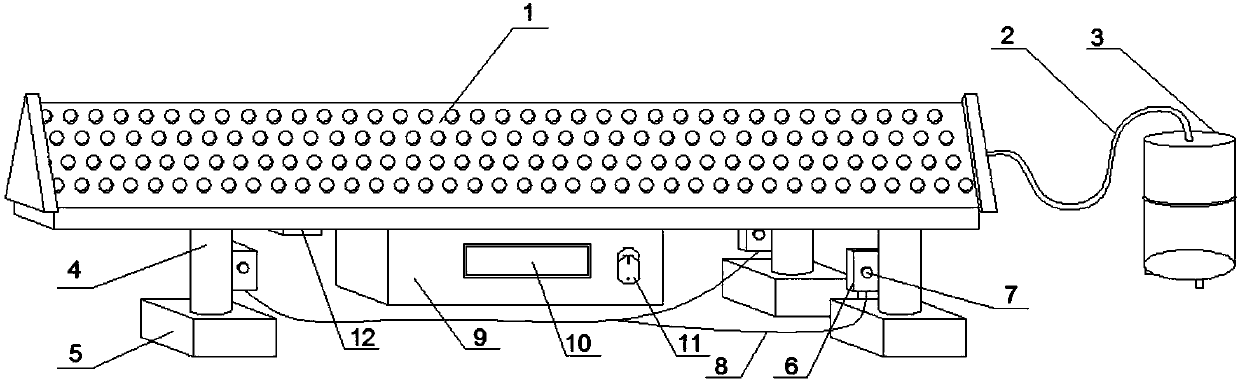 Air cushion track leveling system based on single chip microcomputer control