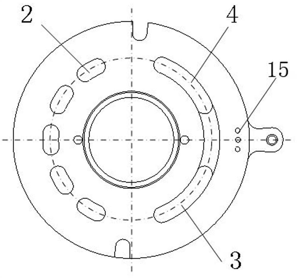 A distribution plate that can distribute different flow differences