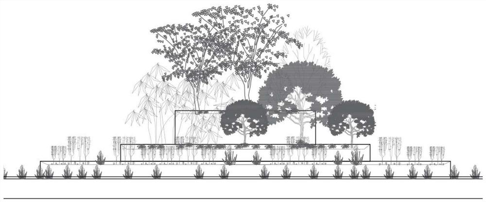 Terrace type garden terrain for rainwater utilization and shaping method of terrace type garden terrain