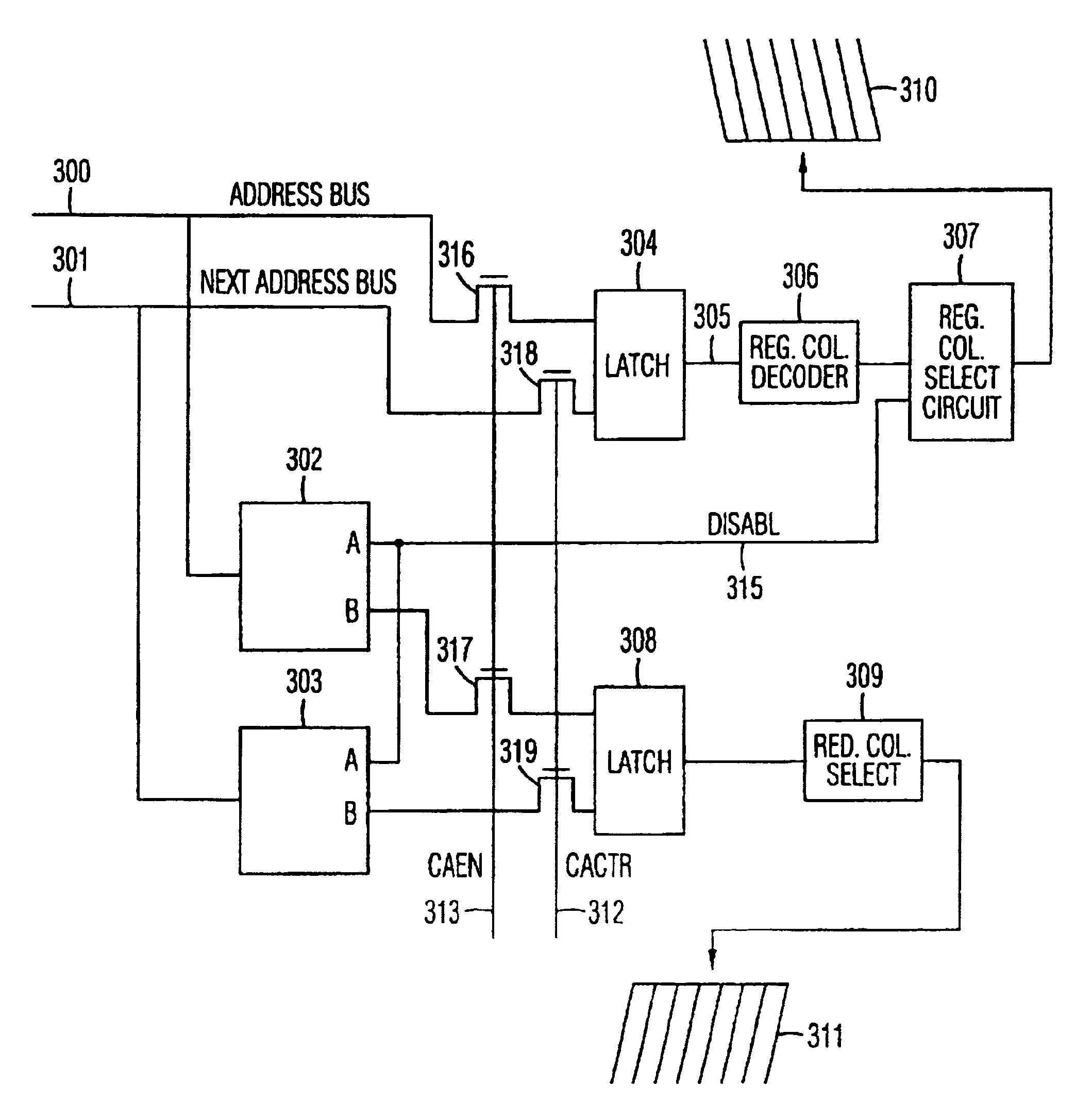 Method of and apparatus for providing look ahead column redundancy access within a memory