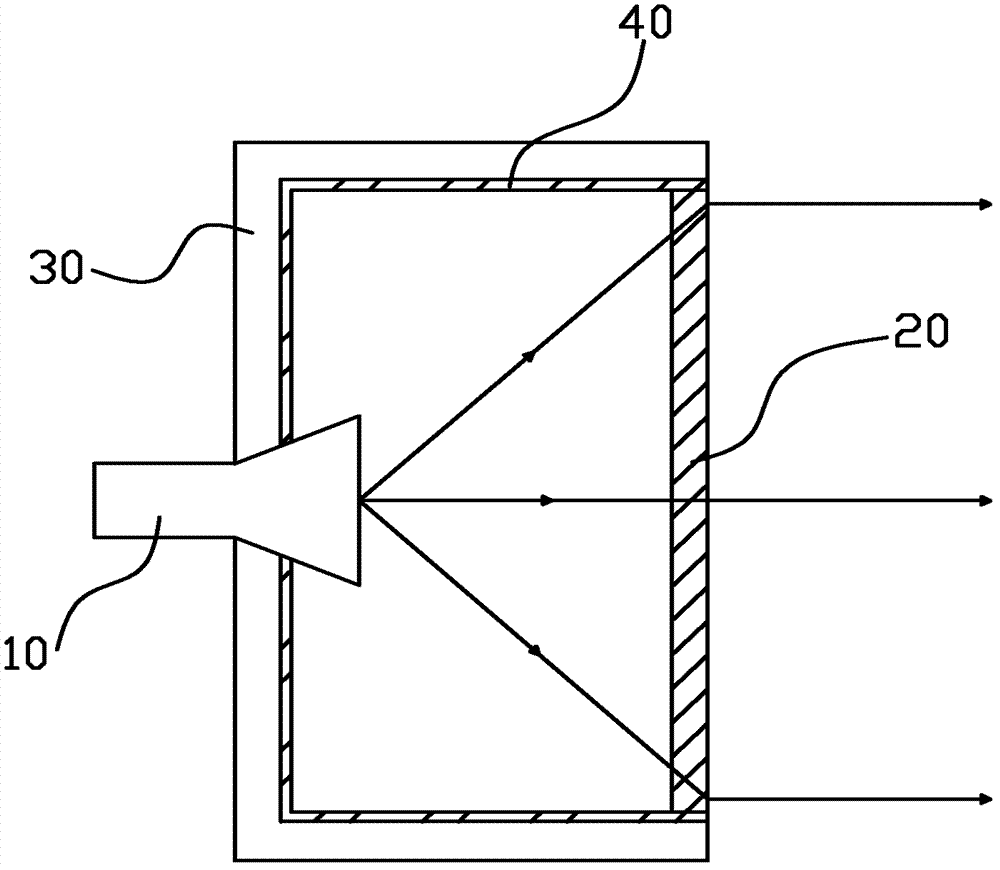 Feed-backward type radar antenna