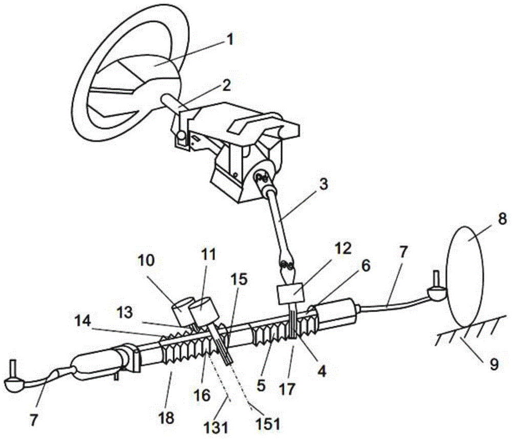 Steering mechanism for motor vehicle