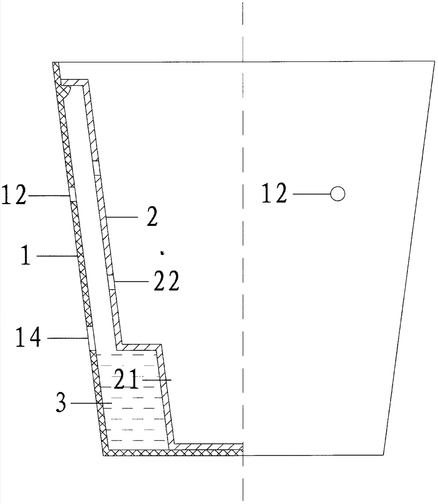 Step self-absorption type double-layer flowerpot