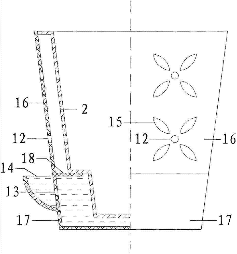 Step self-absorption type double-layer flowerpot