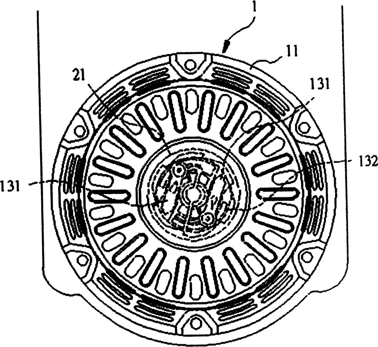 Pull disc device for initiating engine