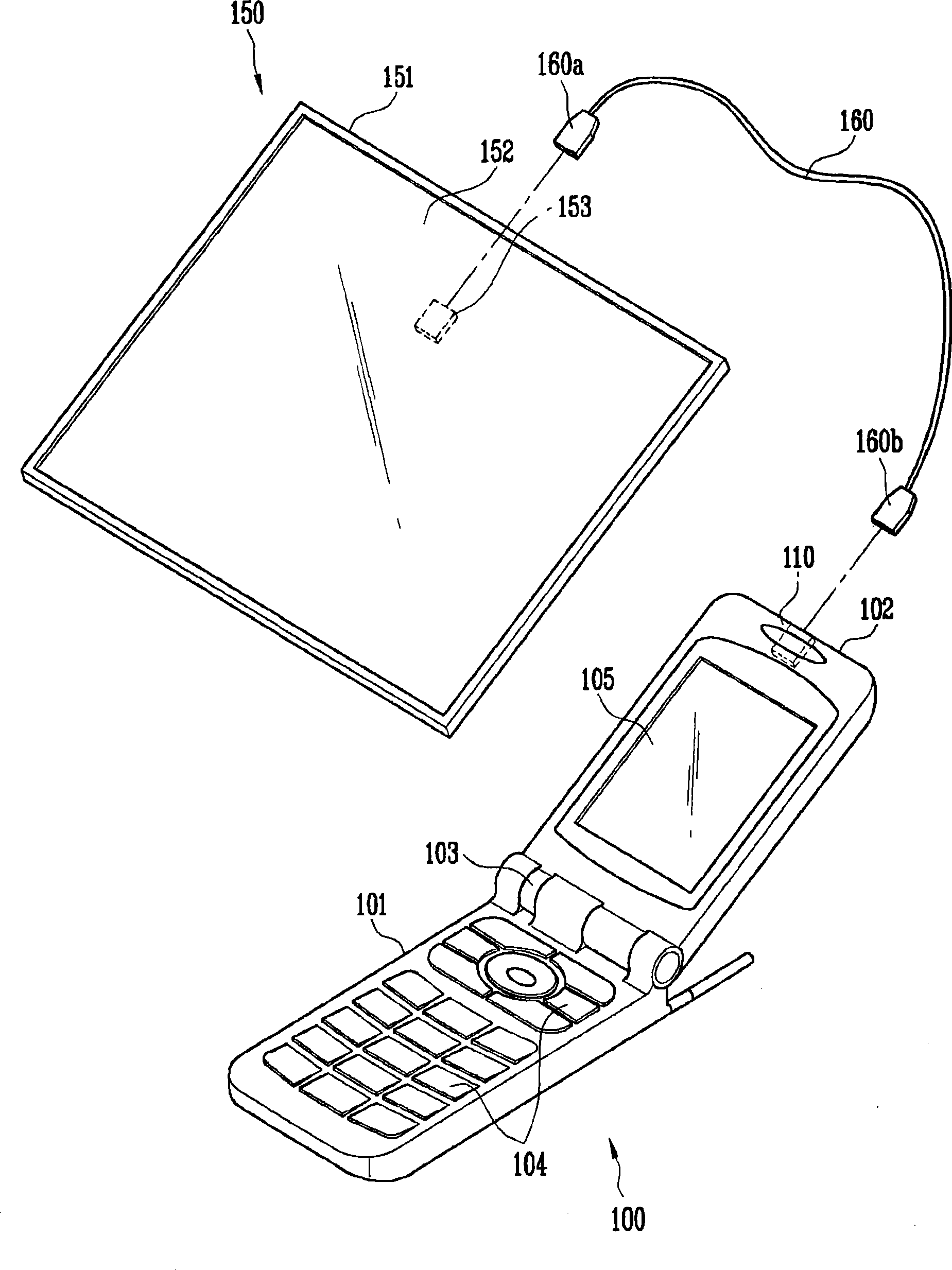 Input/output expansion device for portable electronic apparatus