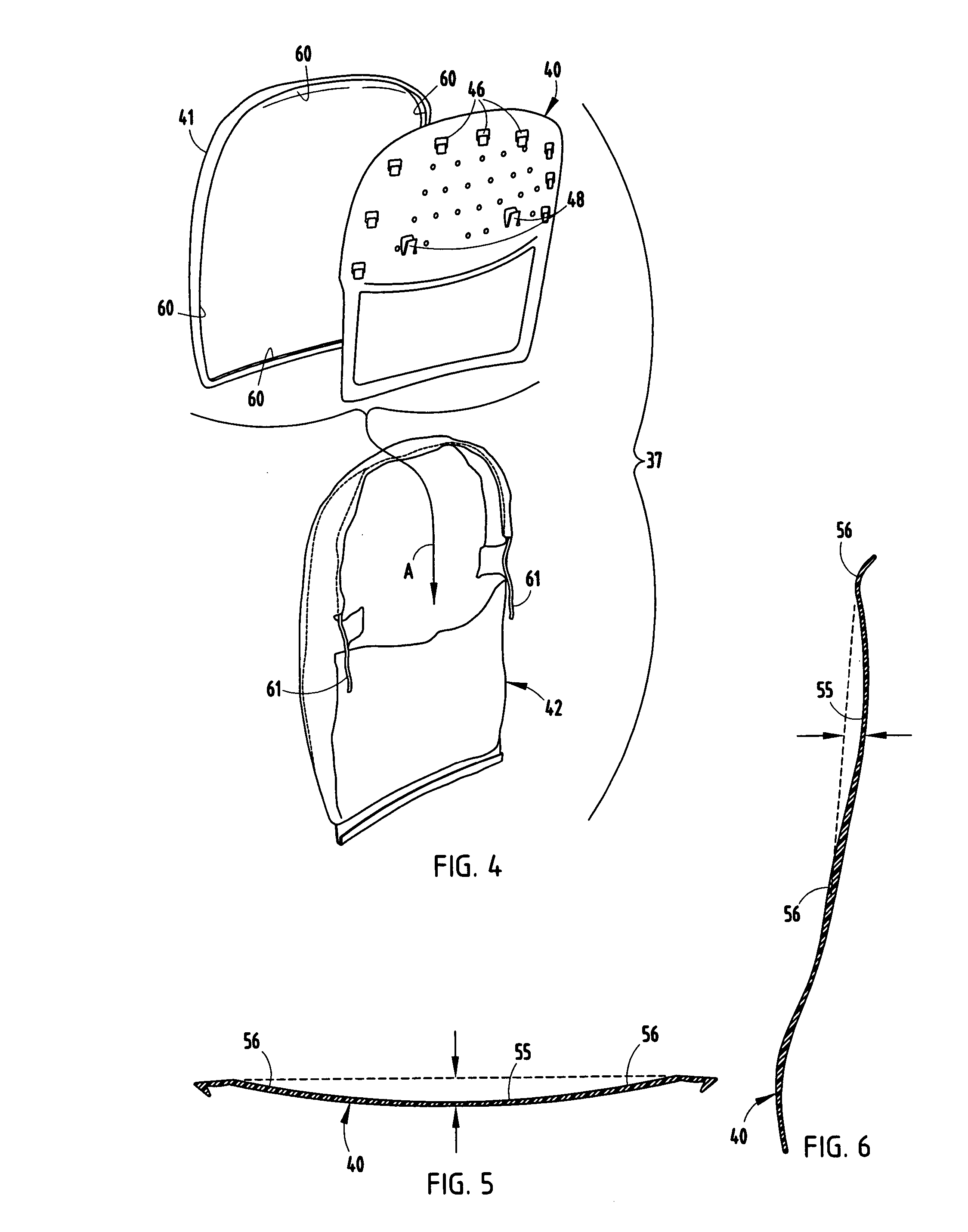 Seating unit with formed cushion, and manufacturing method
