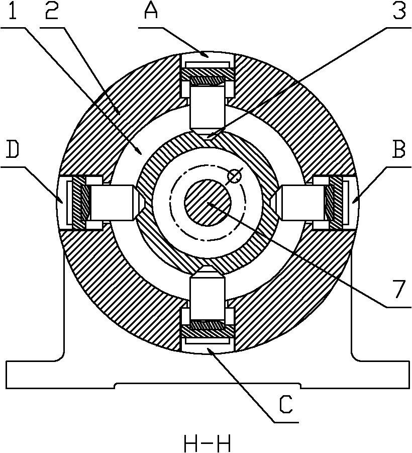 Adjusting mechanism for rotor centration by utilizing piezoelectric crystal