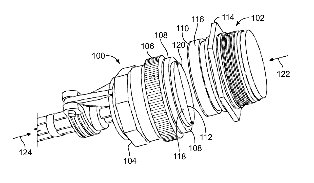 Test connector retaining harness assembly