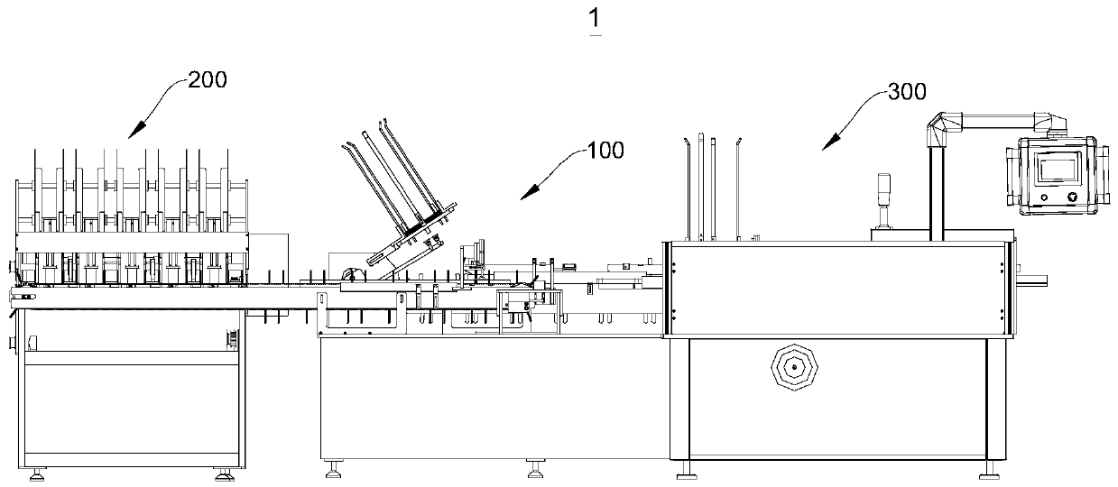 Liner folding machine, split stacking machine and boxing complete machine