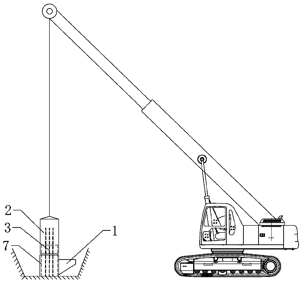 A method for pulling out prestressed pipe piles of a bridge abutment and its supporting equipment