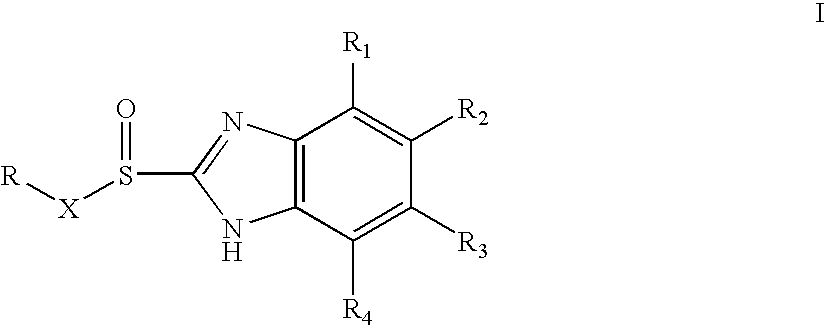 Novel process for substituted sulfoxides