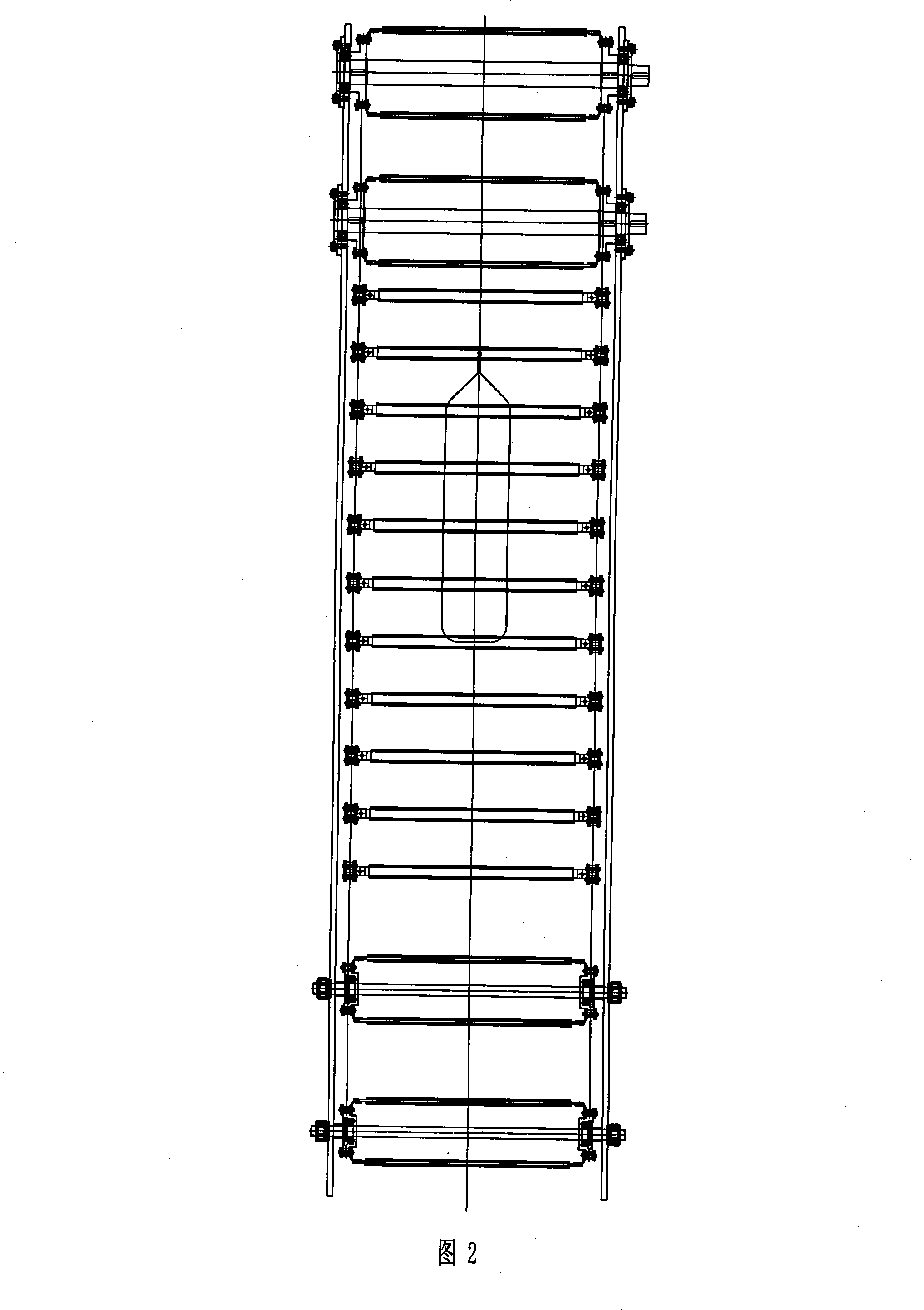 Packed material large-slope lifting device