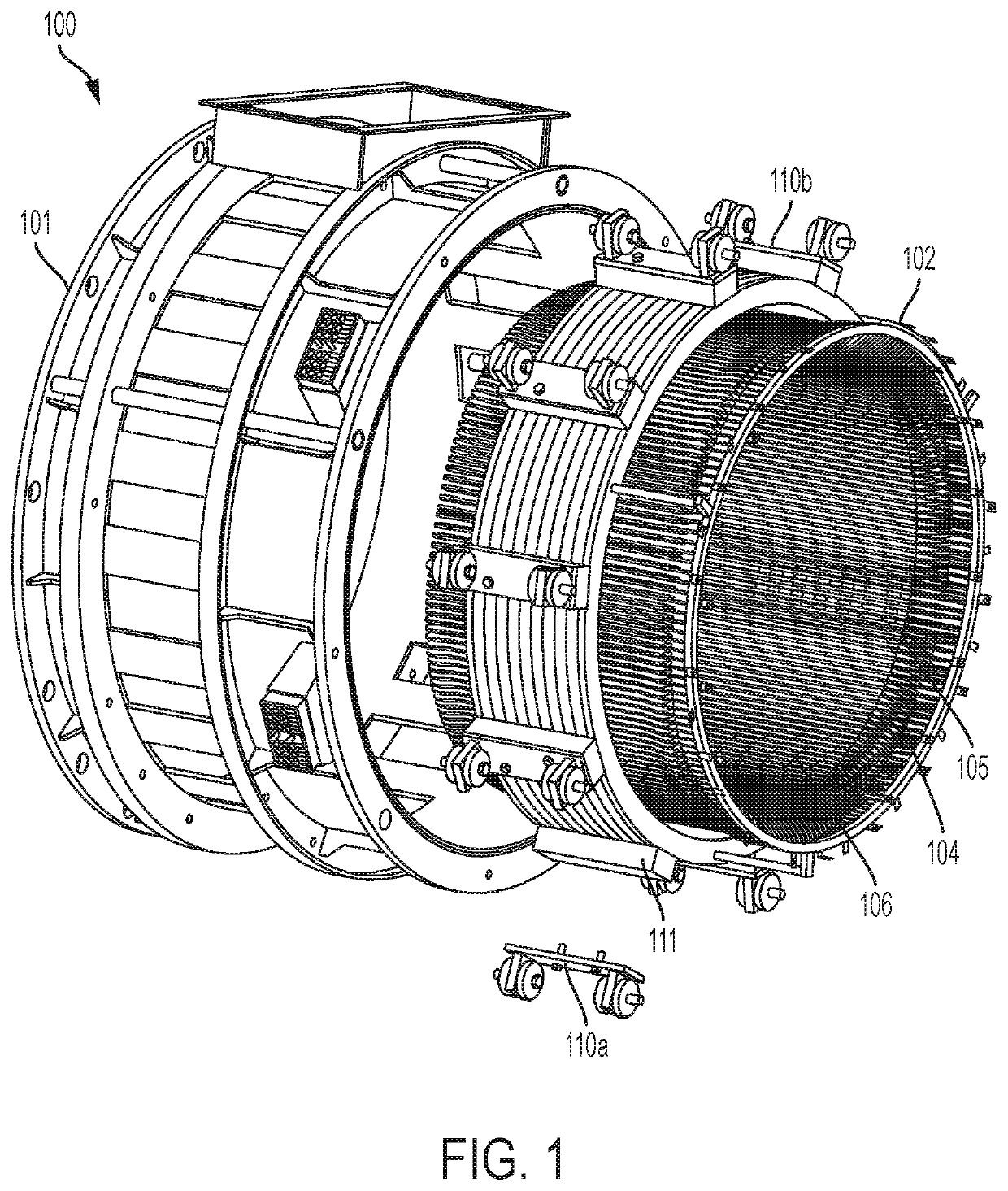 Electrical isolation mounting of electrical machine stator