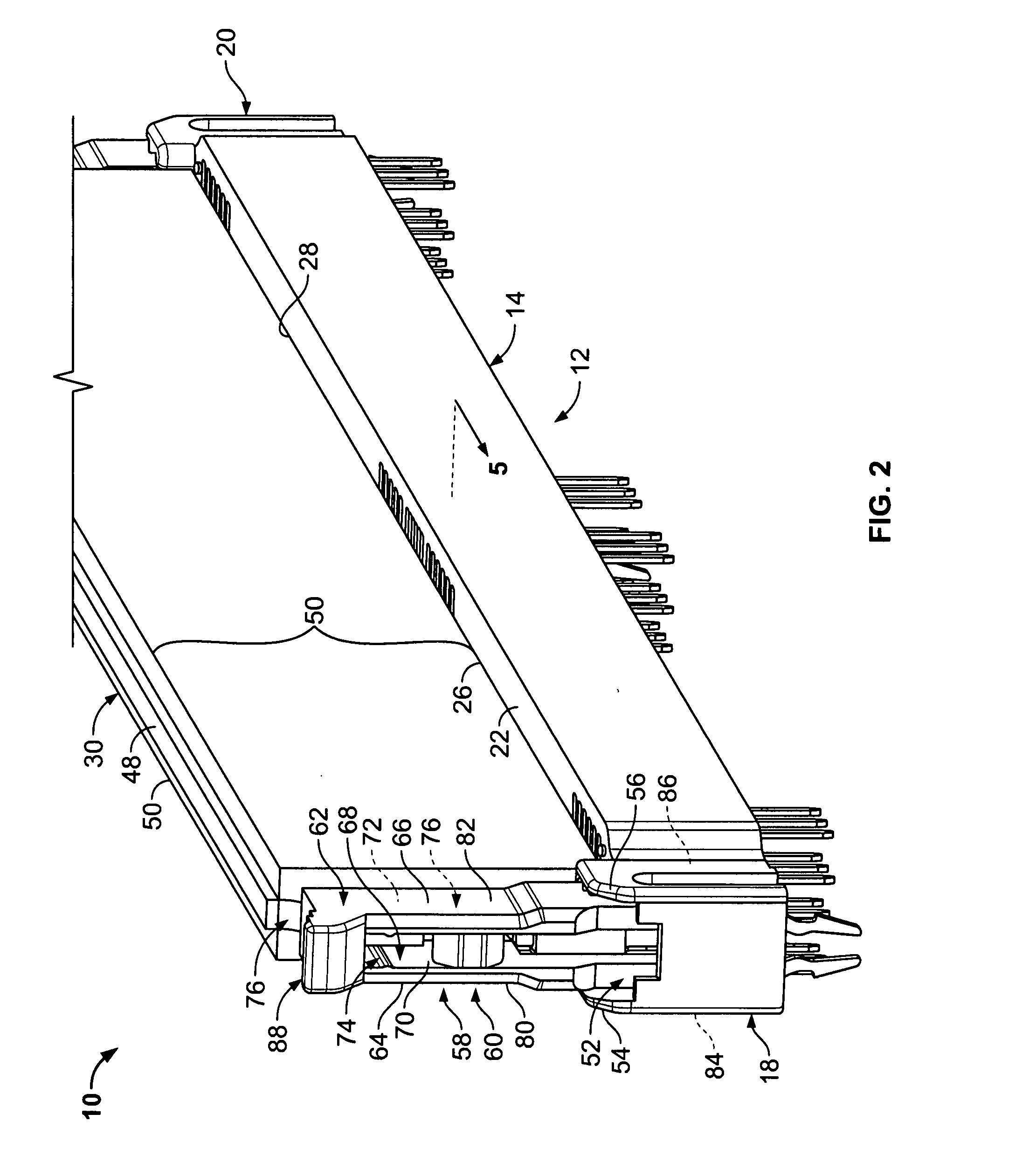 Electrical connector assembly with shorting contacts