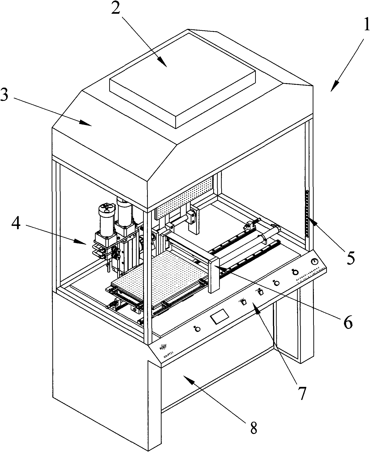 Semi-automatic laminating machine and laminating method thereof