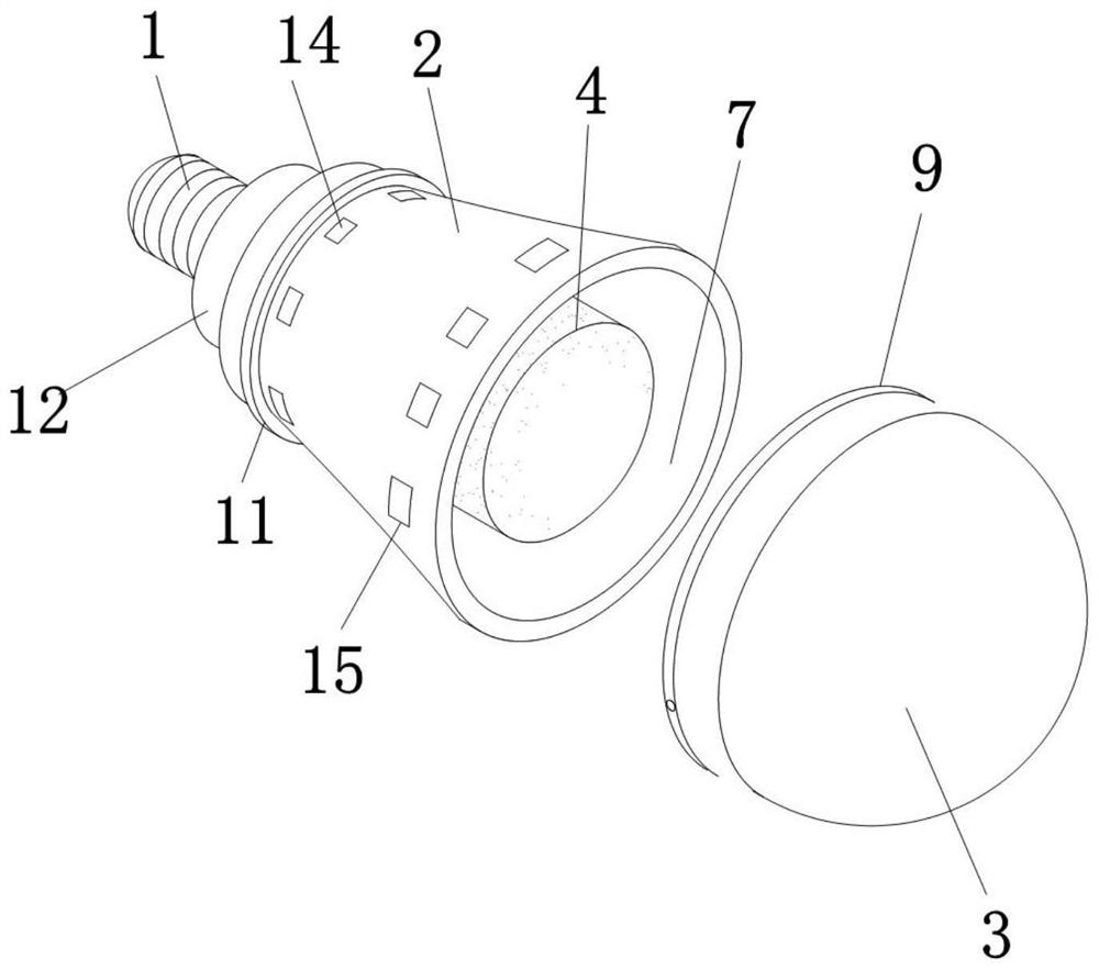 Small bulb with efficient heat dissipation structure