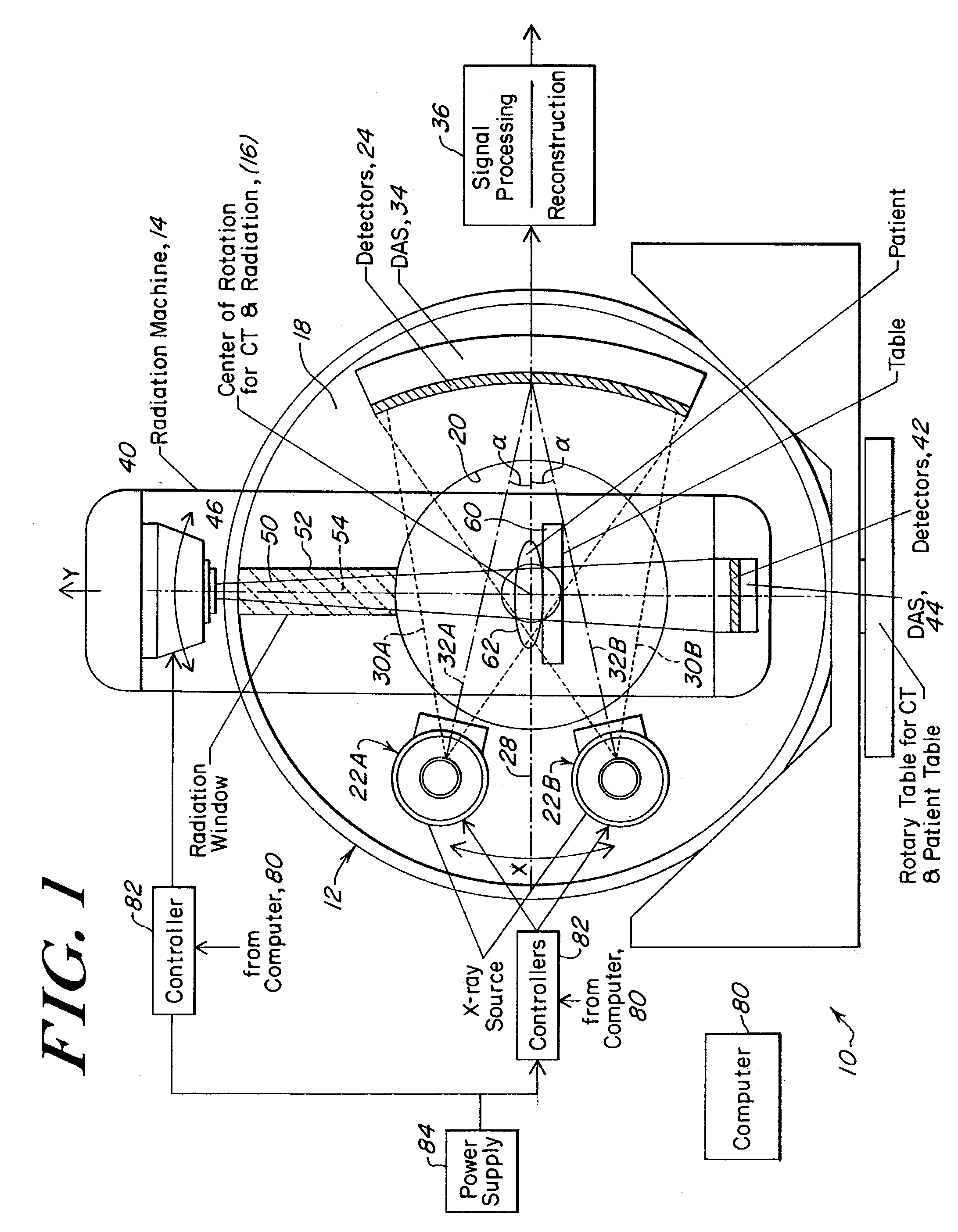 Combined radiation therapy and imaging system and method