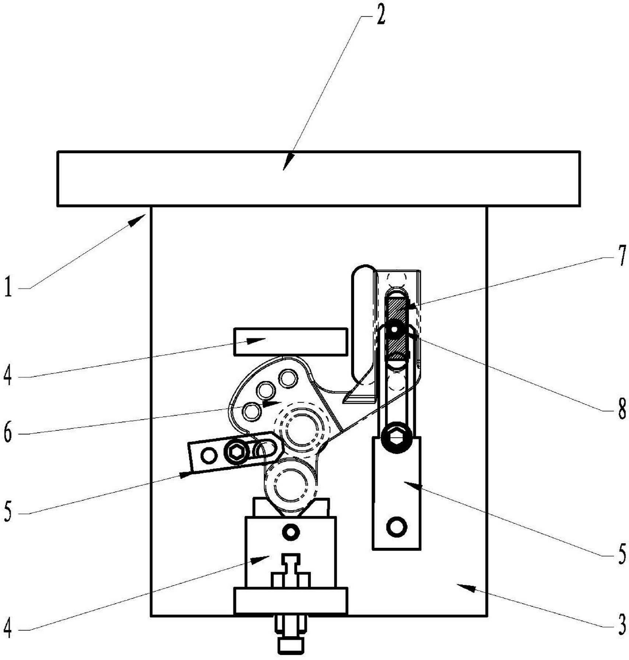 Positioning locking mechanism for workpiece U-shaped groove