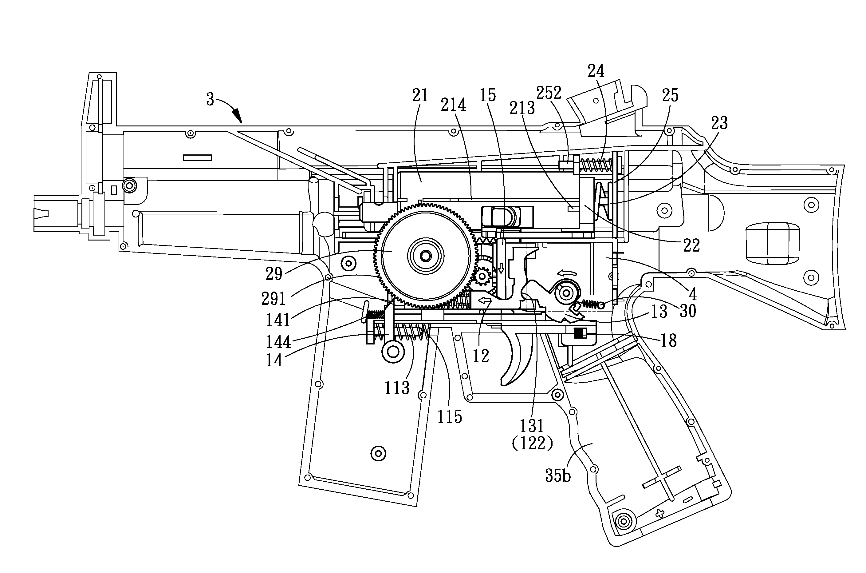Duplex control structure of toy gun