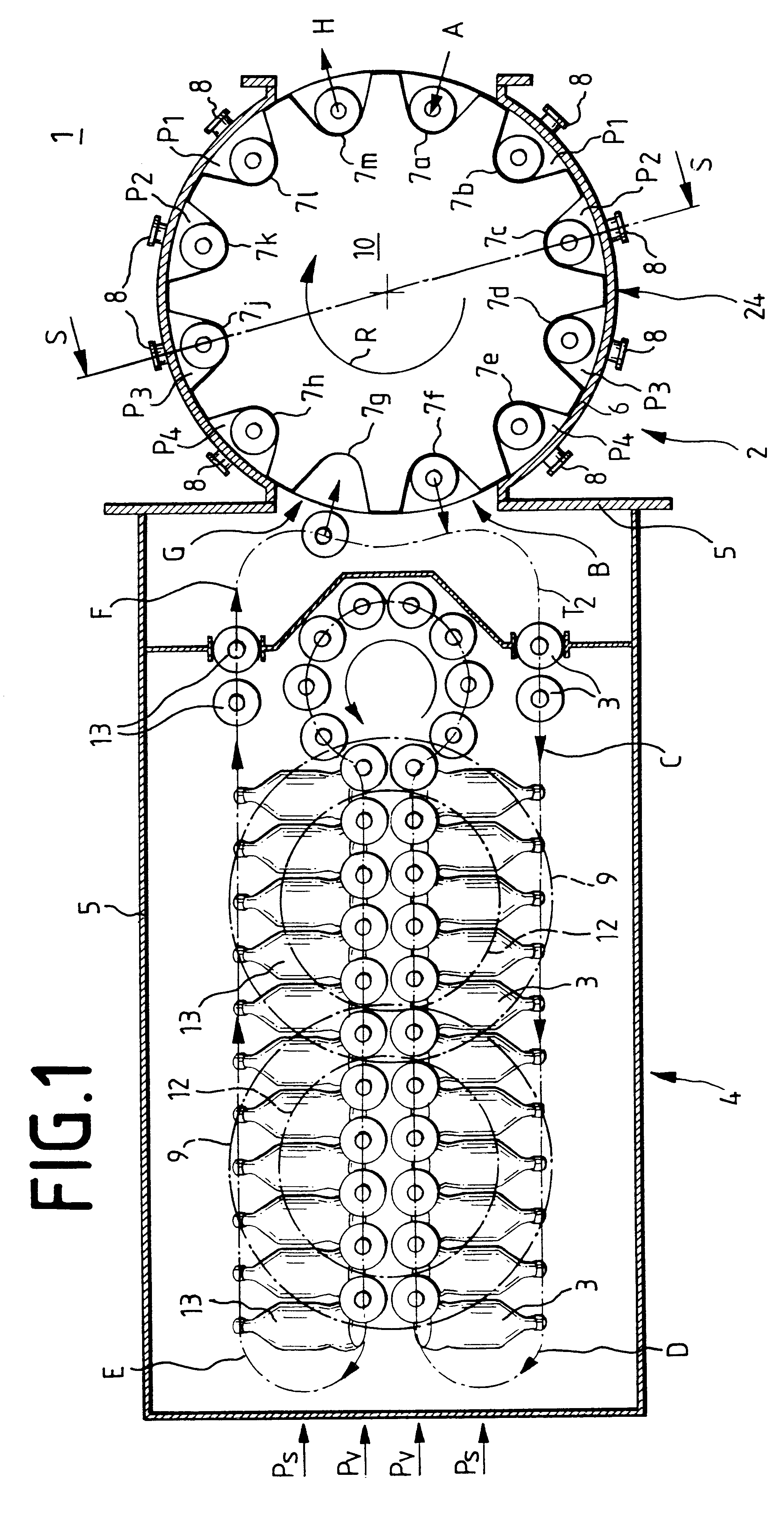 Air lock for introducing substrates to and/or removing them from a treatment chamber