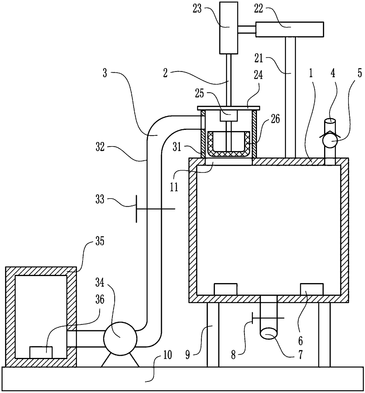 Purification device for rare-earth feed liquid