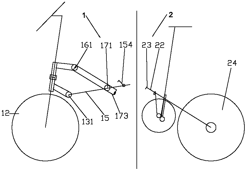 Foldable bicycle and manufacturing process thereof