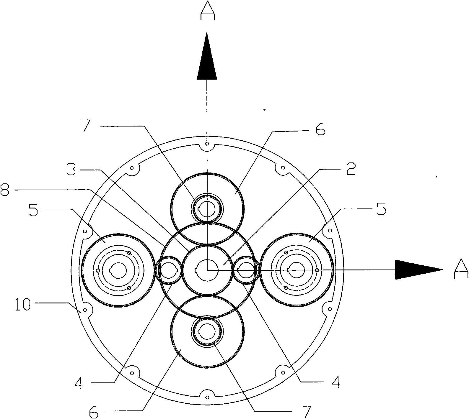 Four-head planet dual-operation grinding machine