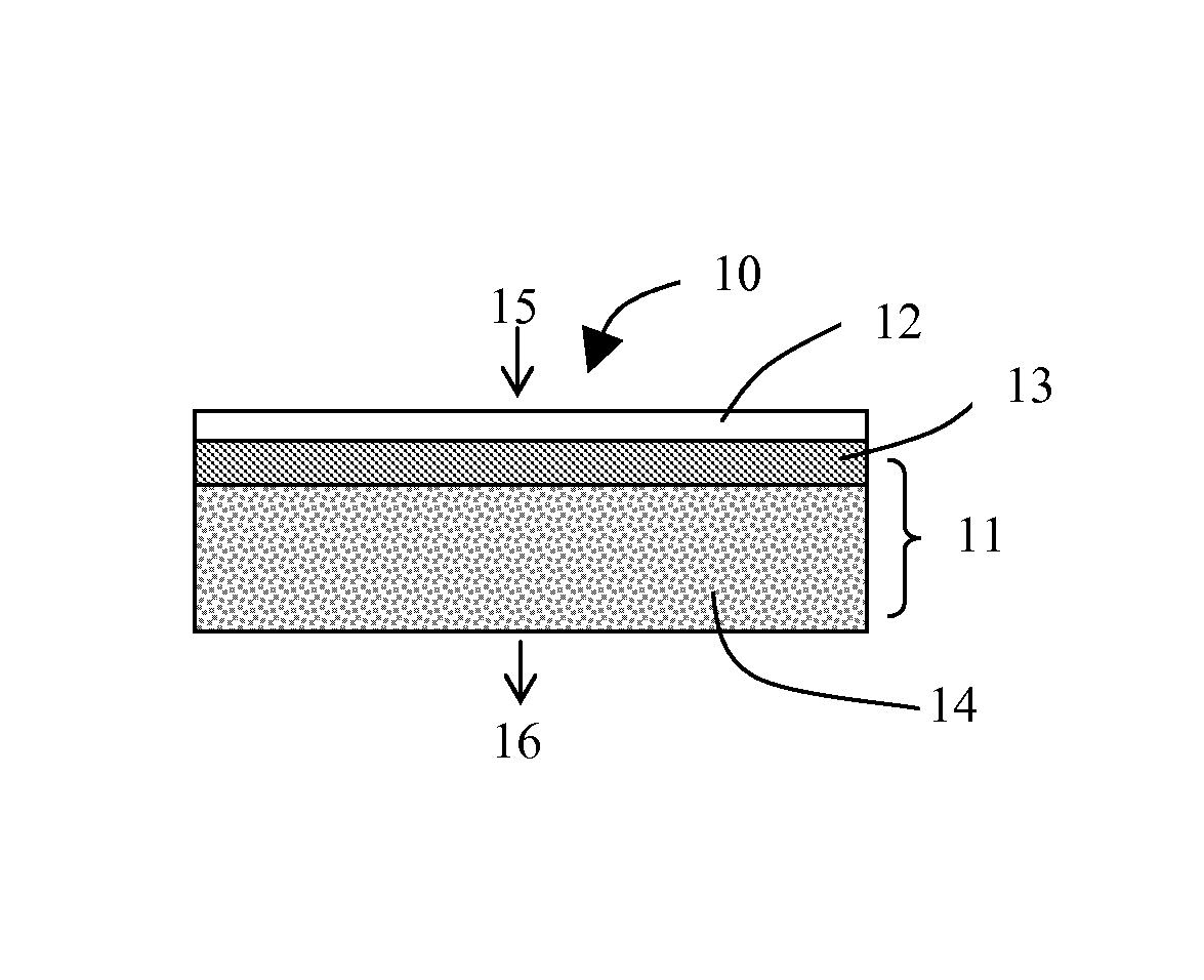 Hydrogen selective protective coating, coated article and method