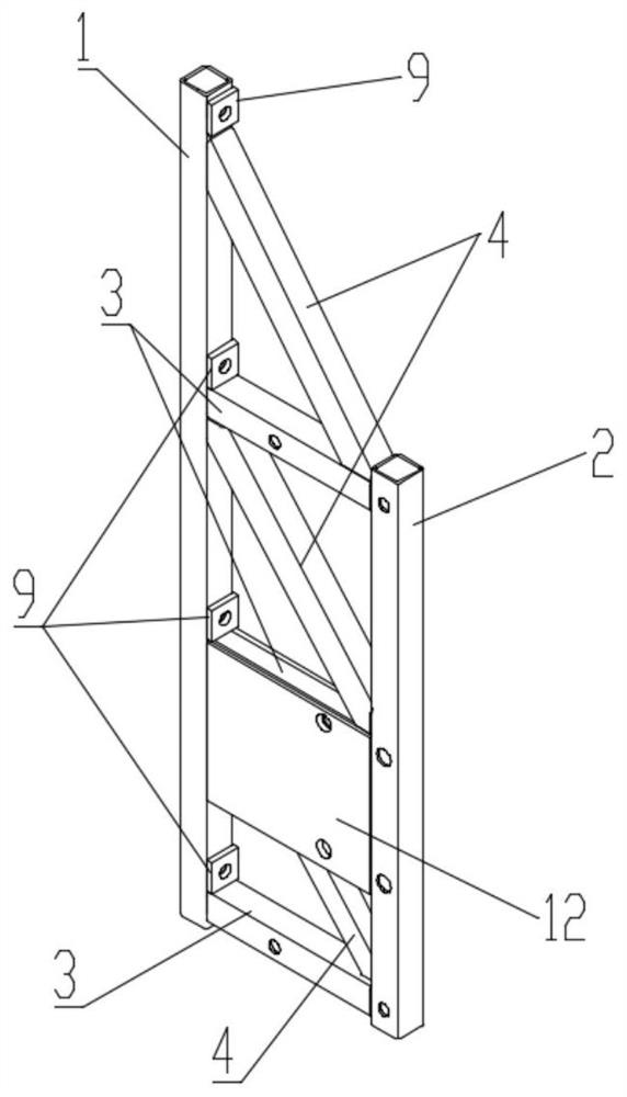 Lower hoisting point truss structure for climbing frame