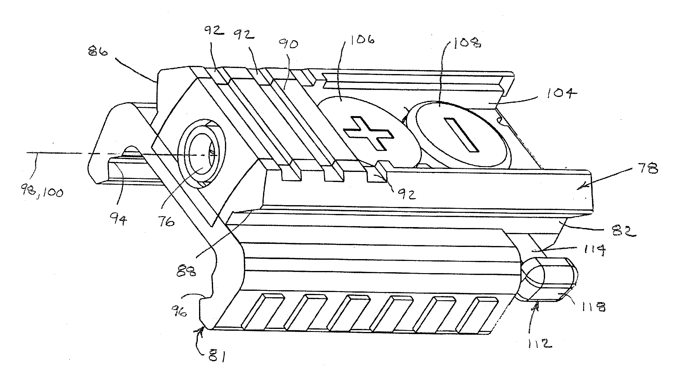 Firearm Mount with Embedded Laser Sight