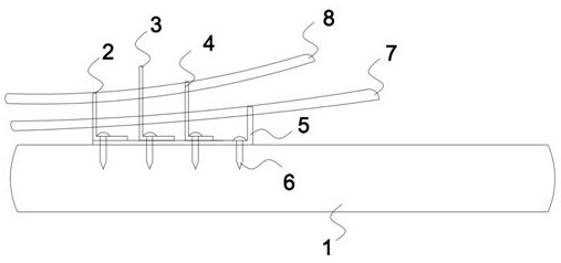 Thumb musical instrument component with arc-shaped polyphonic structure