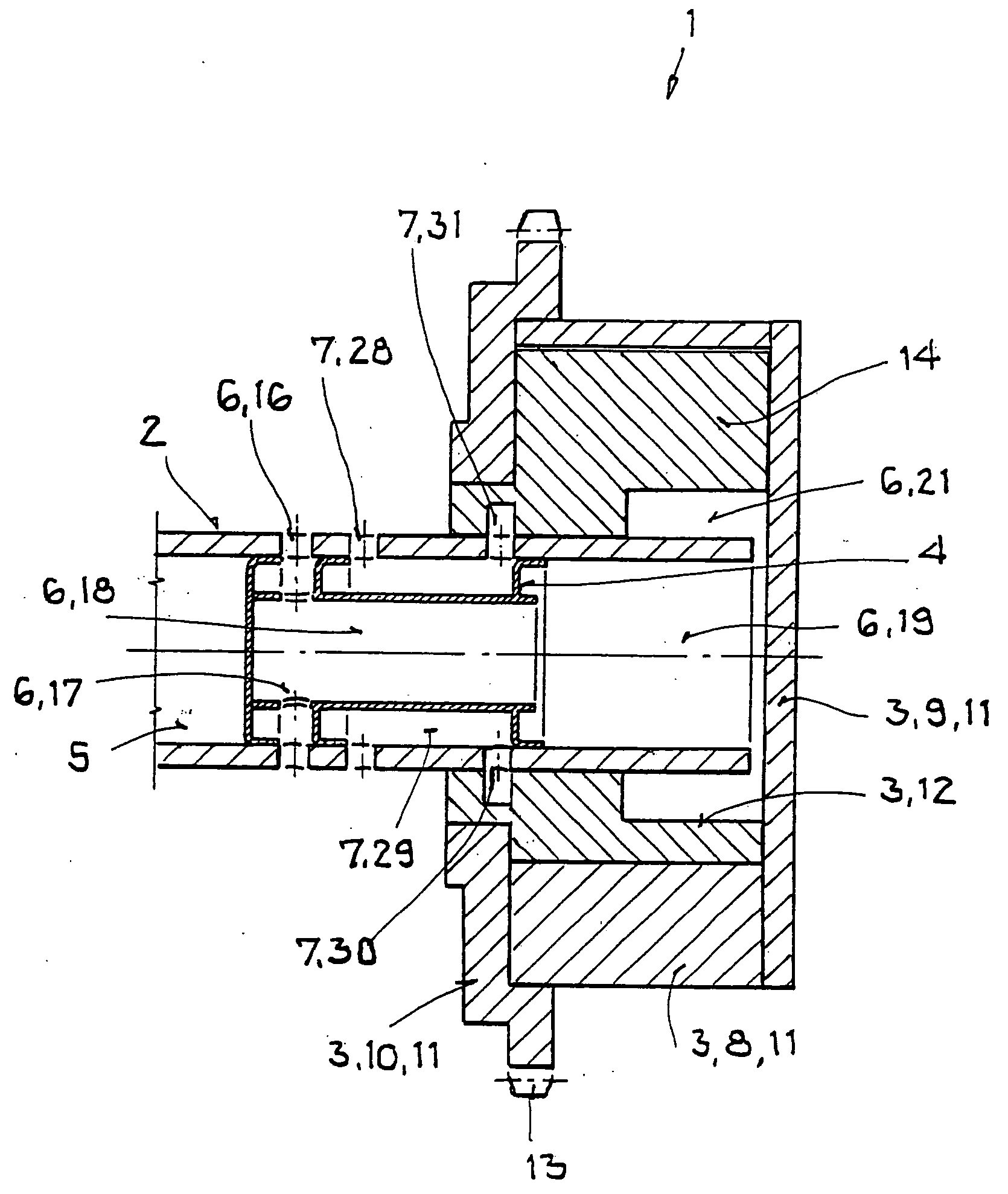 Camshaft adjuster for an internal combustion engine having hydraulic medium guides