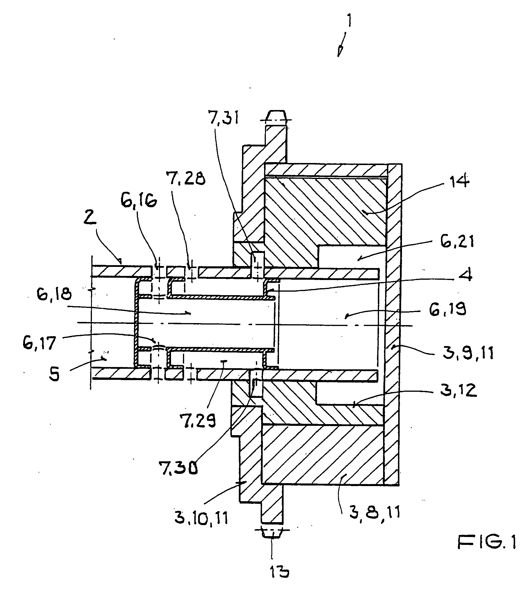 Camshaft adjuster for an internal combustion engine having hydraulic medium guides