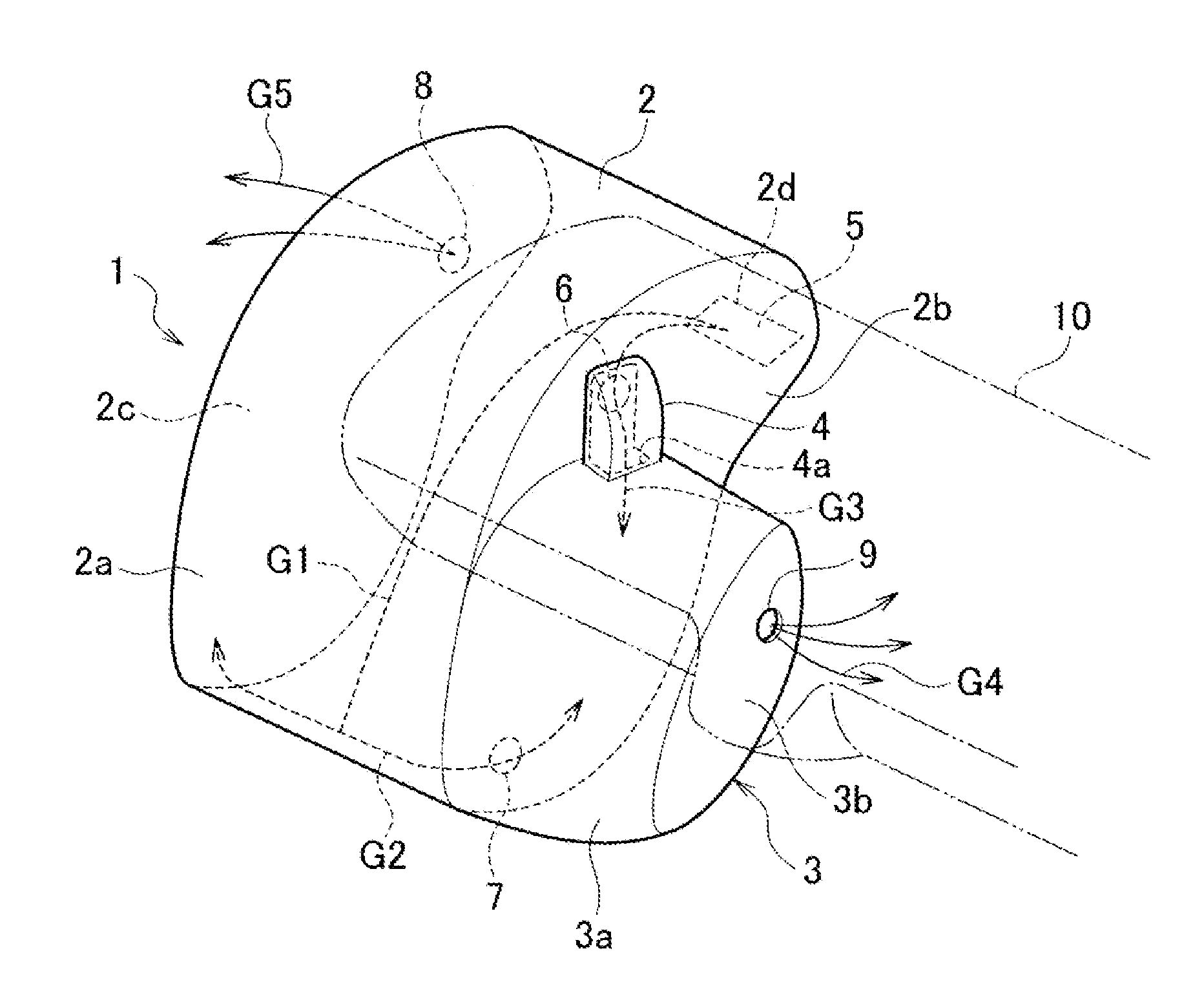 Airbag device for motor vehicle