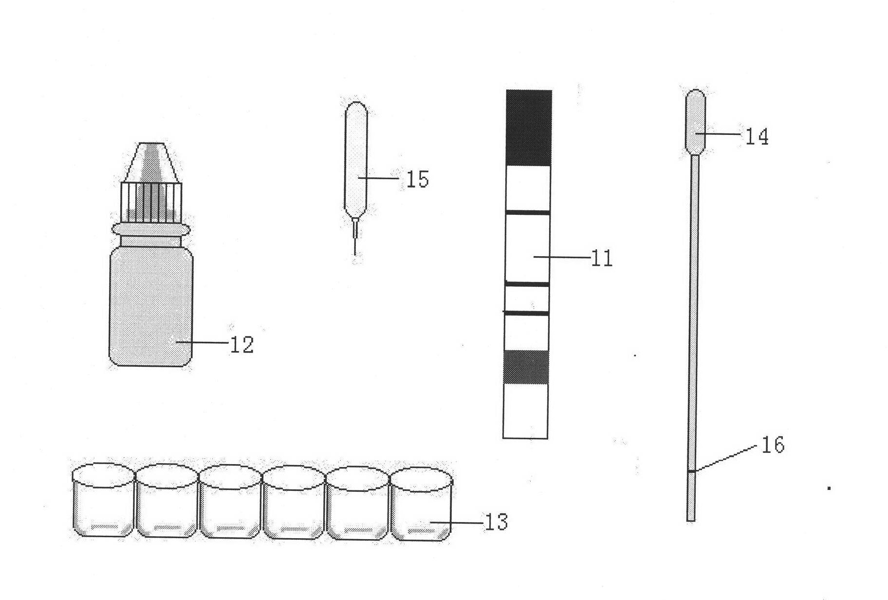 Immunity-chromatography kit for rapid diagnosis of malaria and its pathogen species and preparation method thereof