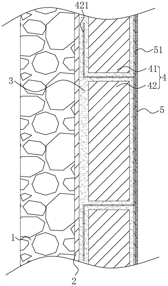 Exterior wall external insulation structure and construction process