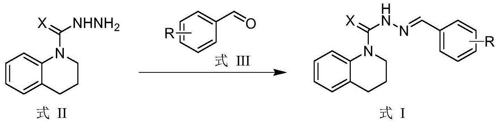 N'-substituted benzal-1,2,3,4-tetrahydroquinoline base-1-(sulfo)hydrazide compound and preparation method and application thereof