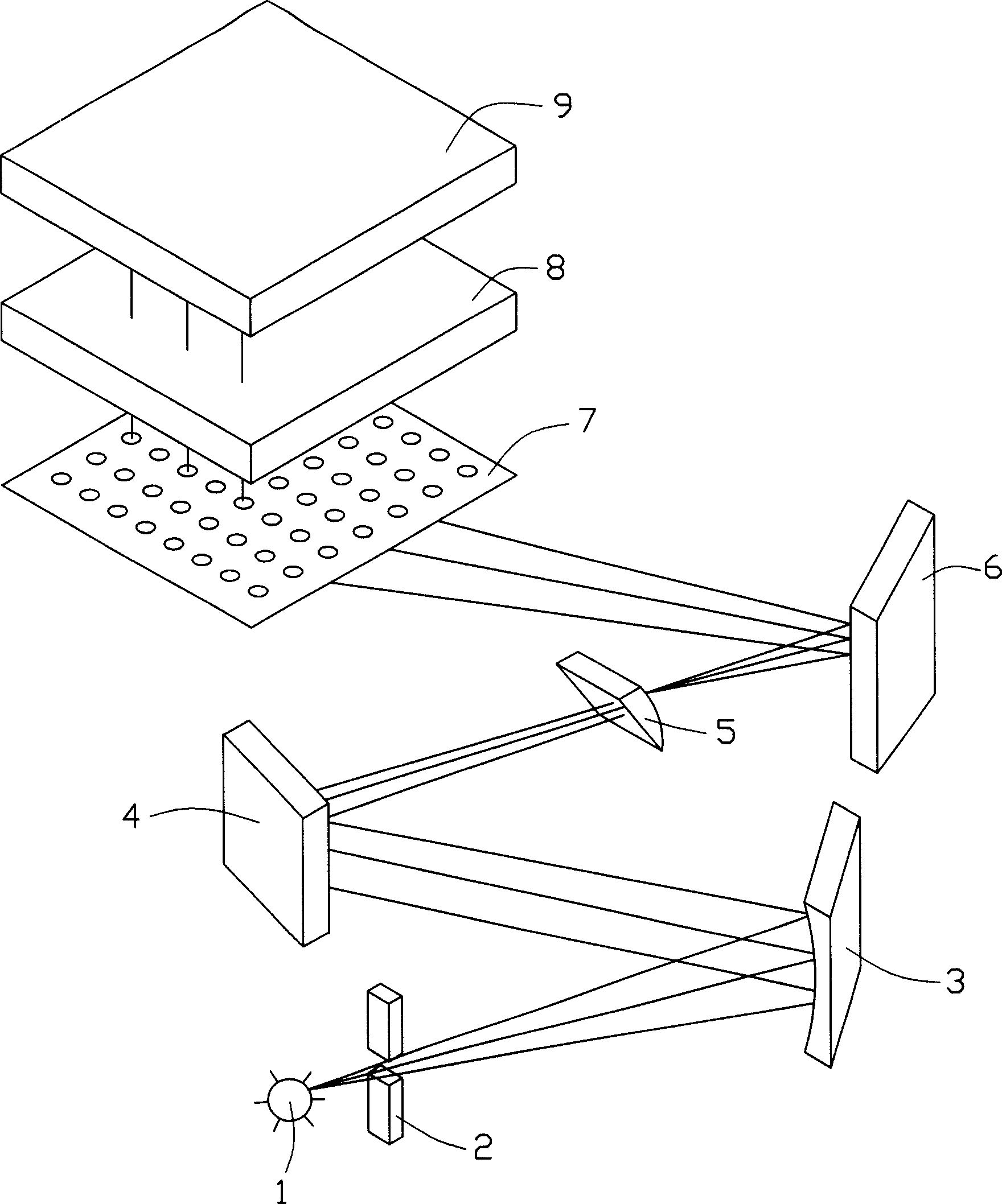 Optical grating spectrometer