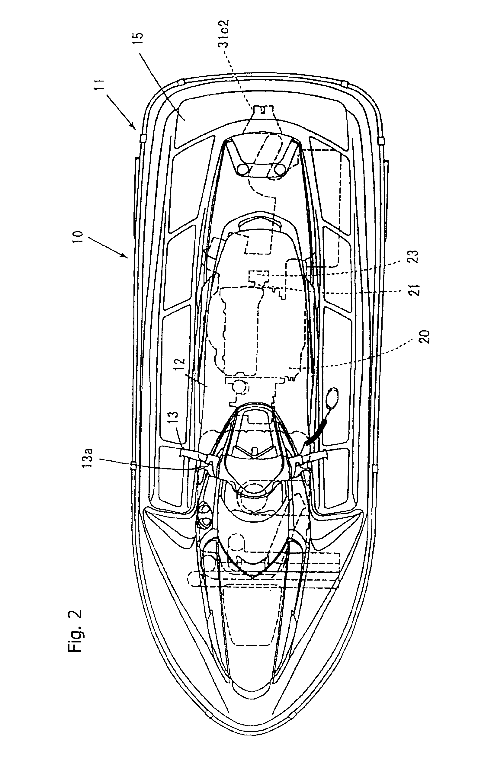 Water jet propeller apparatus for a personal watercraft