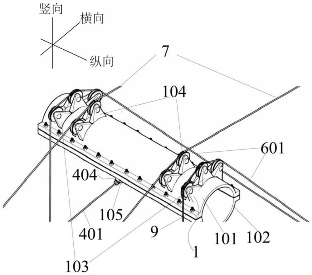 A dynamic adjustment system and construction method for main cable lateral movement of suspension bridge