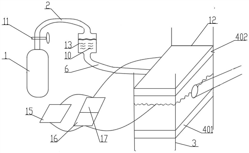 A device and method for obtaining the position of liquid displacement surface in rock fractures