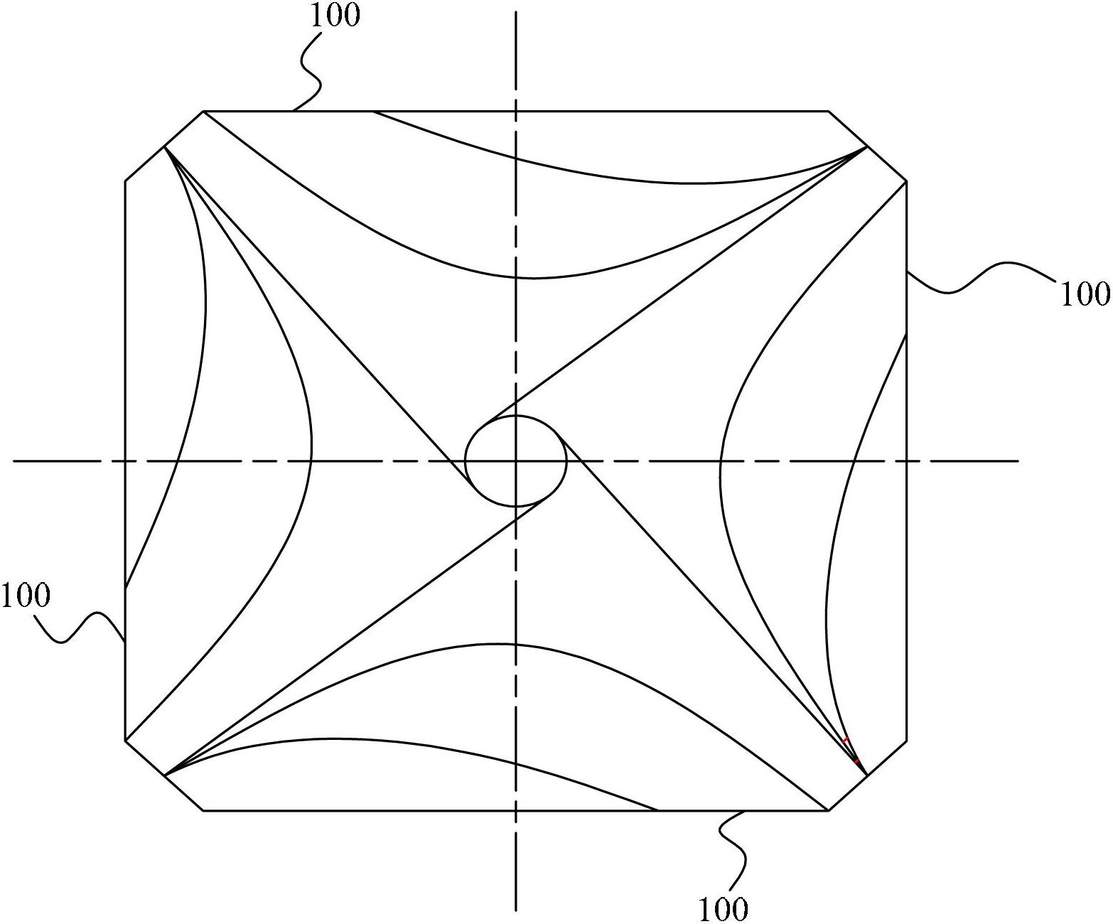 Tangential firing system under air staged combustion technology