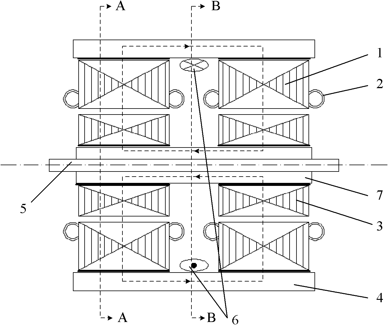 Axial excitation double salient pole motors