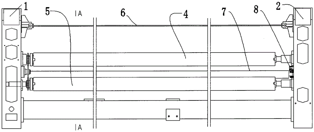 A double-rolling mechanism in the machine for medical gauze air-jet loom