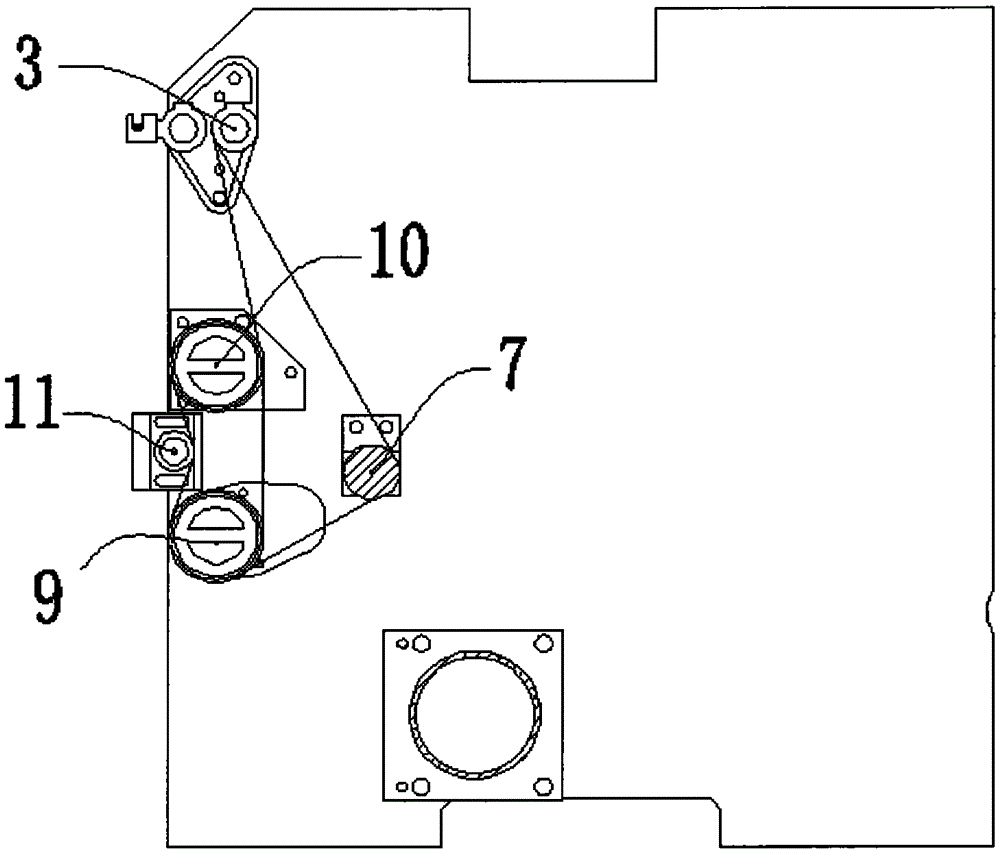 A double-rolling mechanism in the machine for medical gauze air-jet loom