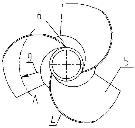 Design method of axial flow type low-lift prepositioned inducer